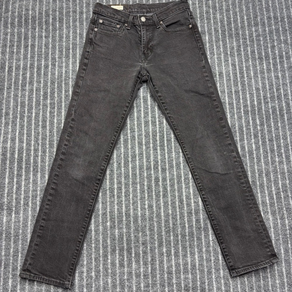 Levi's Premium 511 Slim Fit Jeans W28 L30 Black Excellent Dark Wash Denim (2346)